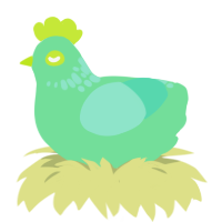 Failure 10, a spring and mint chicken with a neck-speckle pattern
