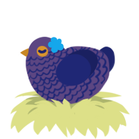 A overcast and navy chicken with a lace pattern