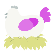 (unnamed), a white and orchid chicken