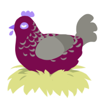 Wine Snow, a wine and ash chicken with a half-lace pattern