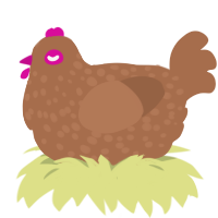 Sasquatch sassy, a brown chicken with a speckle pattern