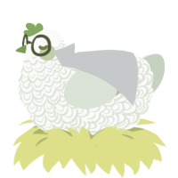 riese, a white and gluppy chicken with a double-lace pattern