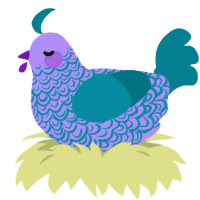 Berry Treat, a lilac and sea chicken with a double-lace pattern