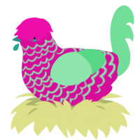 watermelon ice, a fuchsia and spring chicken with a lace pattern