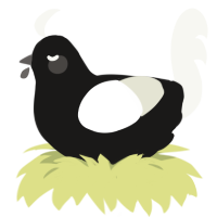 (unnamed), a sable and white chicken