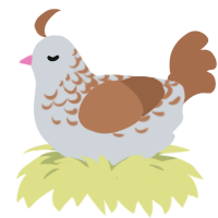 (unnamed), a mist and brown chicken with a half-lace pattern