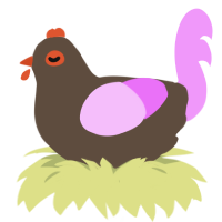 A bark and lavender chicken