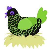 (unnamed), a black and grass chicken with a lace pattern