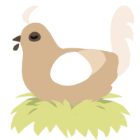 Casey Jones, a beige and cream chicken