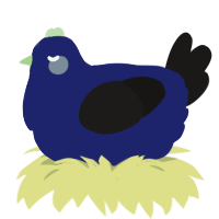 (unnamed), a navy and sable chicken