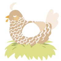 Buttercream, a beige and cream chicken with a lace pattern
