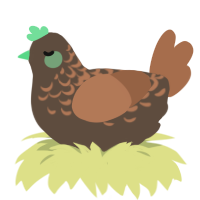 (unnamed), a bark and brown chicken with a half-lace pattern