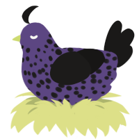江澄, a overcast and sable chicken with a speckle pattern