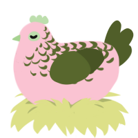 (unnamed), a rose and olive chicken with a half-lace pattern
