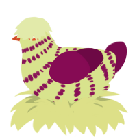 Undead, a lemon and wine chicken with a bar pattern