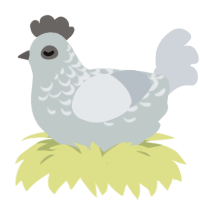 A Place To Bleed Out, a silver and mist chicken with a half-lace pattern