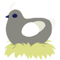 white tail, a ash and white chicken