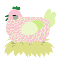 Hanami Dango, a rose and apple chicken with a lace pattern