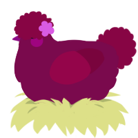 Cranberry Puff, a wine and maroon chicken