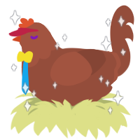 Brownie Bite, a russet chicken with a head pattern