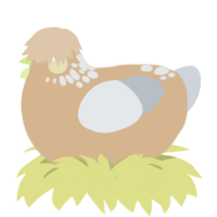 Fresh Linen, a beige and mist chicken with a neck-speckle pattern