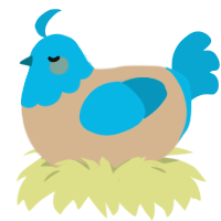 A beige and cerulean chicken with a head pattern