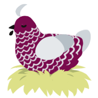 (unnamed), a wine and mist chicken with a lace pattern
