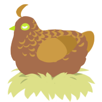 Bbq, a brown and gold chicken with a half-lace pattern
