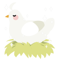 acorn, a white chicken
