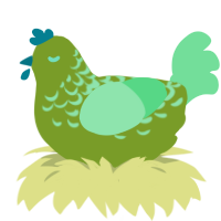 A chartreuse and spring chicken with a half-lace pattern