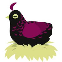 (unnamed), a black and wine chicken with a half-lace pattern