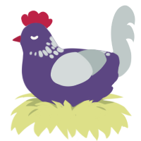 Silver Cast, a overcast and silver chicken with a neck-speckle pattern