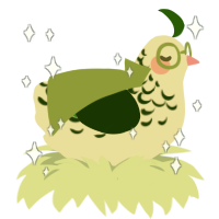 A navy and lavender chicken with a half-lace pattern