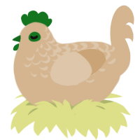 Shrimp Roll, a beige chicken with a half-lace pattern