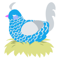 very gender, a sky and mist chicken with a lace pattern