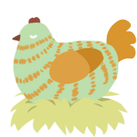 Another Key Lime Pie, a gluppy and orange chicken with a bar pattern