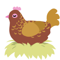 Beef Cheeseburg, a russet and gold chicken with a half-lace pattern