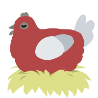 A red and mist chicken