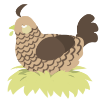 (unnamed), a beige and bark chicken with a lace pattern