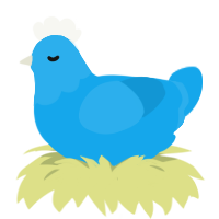 A sky chicken with a head pattern