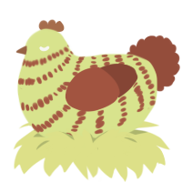 (unnamed), a lemon and russet chicken with a bar pattern