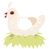 (unnamed), a cream chicken with a half-lace pattern