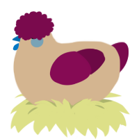 A beige and wine chicken