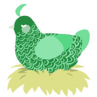 Sativa, a viridian and spring chicken with a double-lace pattern