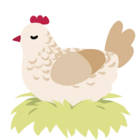A cream and beige chicken with a half-lace pattern