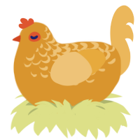 A orange and honey chicken with a half-lace pattern