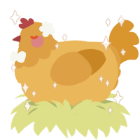 honey, a honey and orange chicken with a head pattern