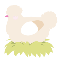 A cream chicken