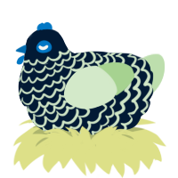 midwest emo, a tumblr and gluppy chicken with a lace pattern