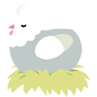 Paint Drying Stream, a silver and white chicken with a head pattern